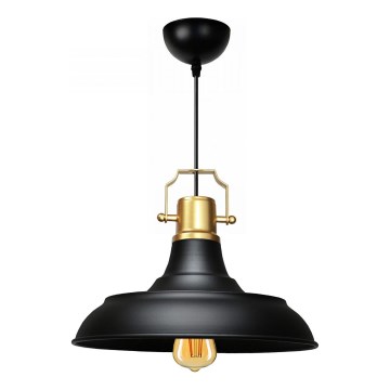 Підвісна люстра на тросі AYD 1xE27/40W/230V чорна/золота