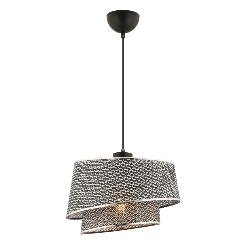 Підвісна люстра на тросі BARETTE 1xE27/60W/230V сірий/глянцевий хром
