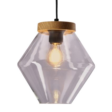 Підвісна люстра на тросі BRELS 1xE27/40W/230V, прозора