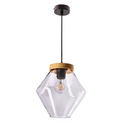 Підвісна люстра на тросі BRELS 1xE27/40W/230V, прозора