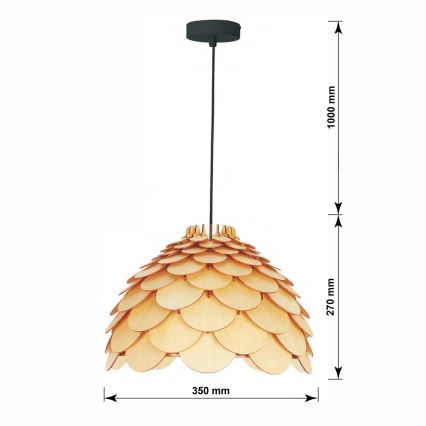 Підвісна люстра на тросі BURGO, 1xE27/60W/230V, діаметр 35 см