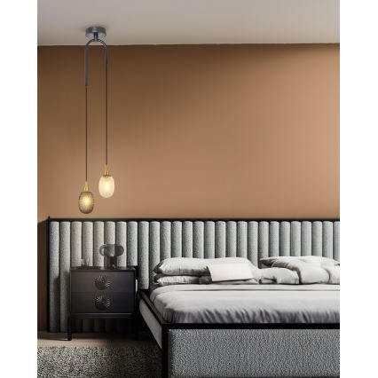 Підвісна люстра на тросі CACTUS 2xG9/5W/230V, сіра/біла