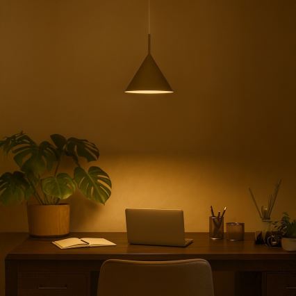 Підвісна люстра на тросі CAPITAL 1xGX53/15W/230V, діам. 32 см, бежева