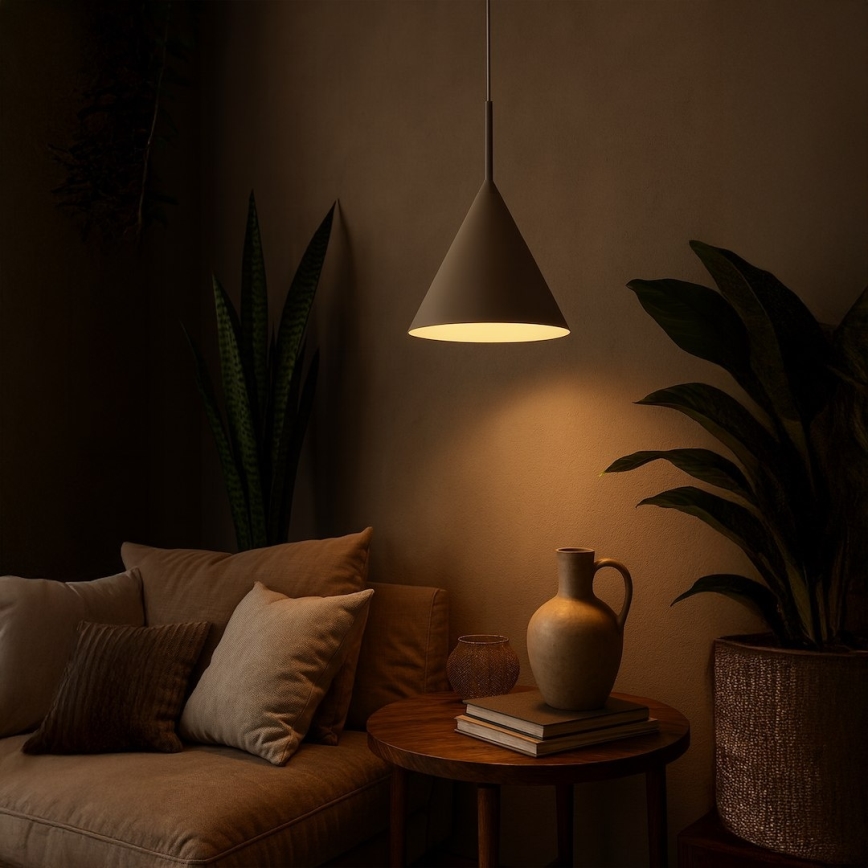 Підвісна люстра на тросі CAPITAL 1xGX53/15W/230V, діам. 32 см, бежева