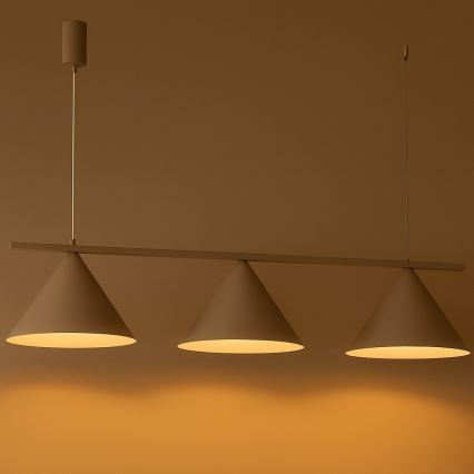 Підвісна люстра на тросі CAPITAL, 3xGX53/15W/230V, бежева