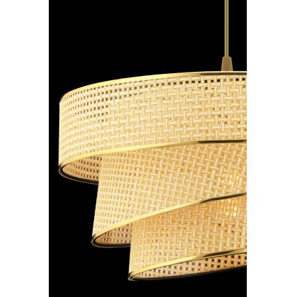 Підвісна люстра на тросі COUPER 1xE27/60W/230V бежево-золота