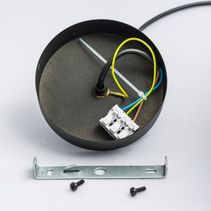 Підвісна люстра на тросі ECLIPSE 1xE27/15W/230V чорна/біла