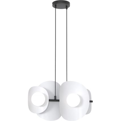 Підвісна люстра на тросі ELEMENTI 4xG9/8W/230V, сіра