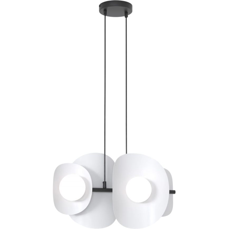 Підвісна люстра на тросі ELEMENTI 4xG9/8W/230V, сіра