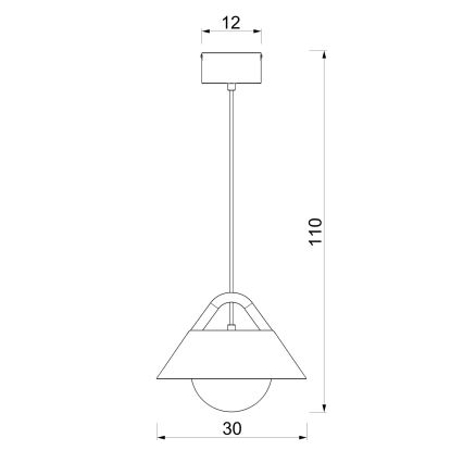 Підвісна люстра на тросі FUNDA 1xE27/15W/230V бронзова