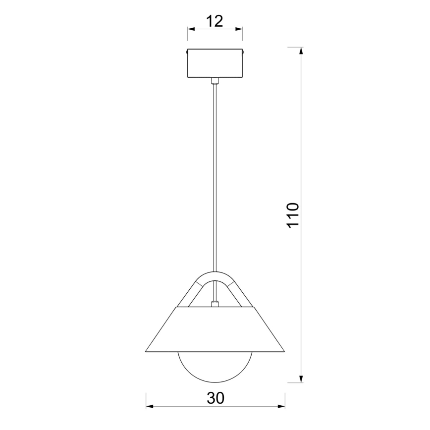 Підвісна люстра на тросі FUNDA 1xE27/15W/230V бронзова