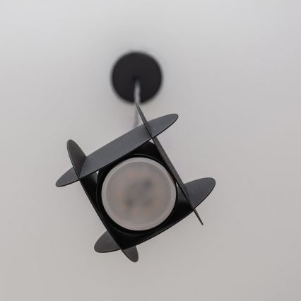 Підвісна люстра на тросі GAMBIT 1xGU10/10W/230V чорна