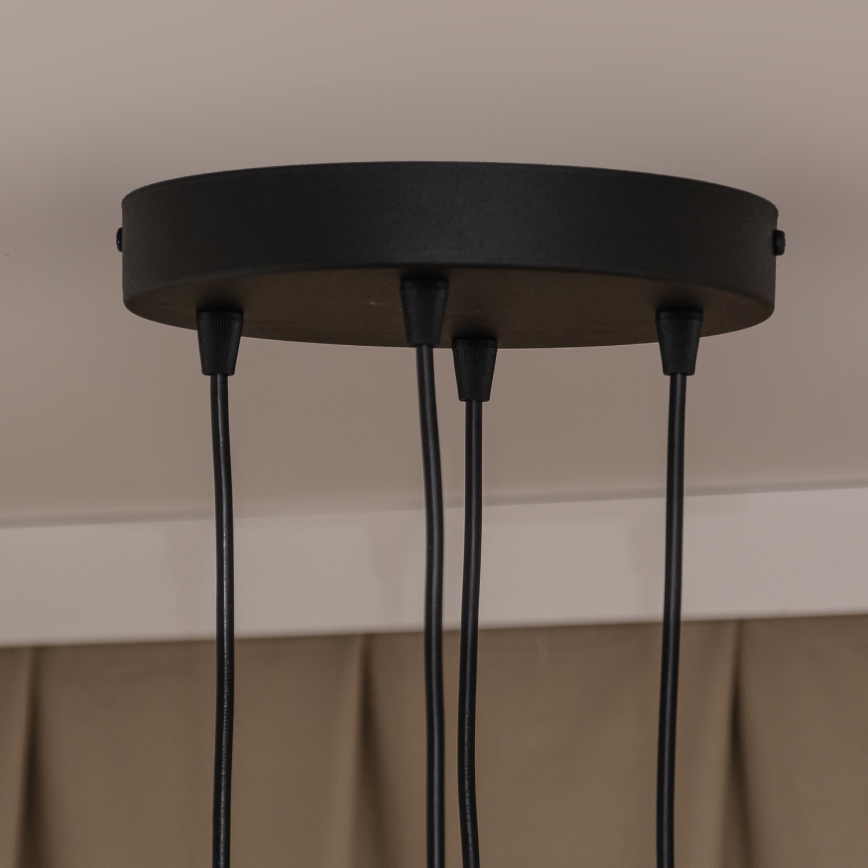 Підвісна люстра на тросі GAMBIT 4xGU10/10W/230V чорна