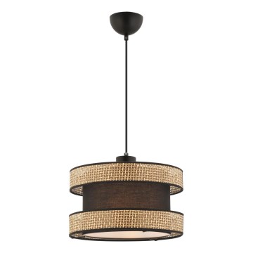 Підвісна люстра на тросі HALO 1xE27/60W/230V коричнево-бежева