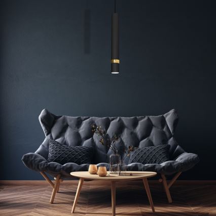 Підвісна люстра на тросі JOKER 1xGU10/25W/230V чорна/золота