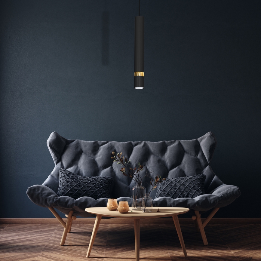 Підвісна люстра на тросі JOKER 1xGU10/25W/230V чорна/золота