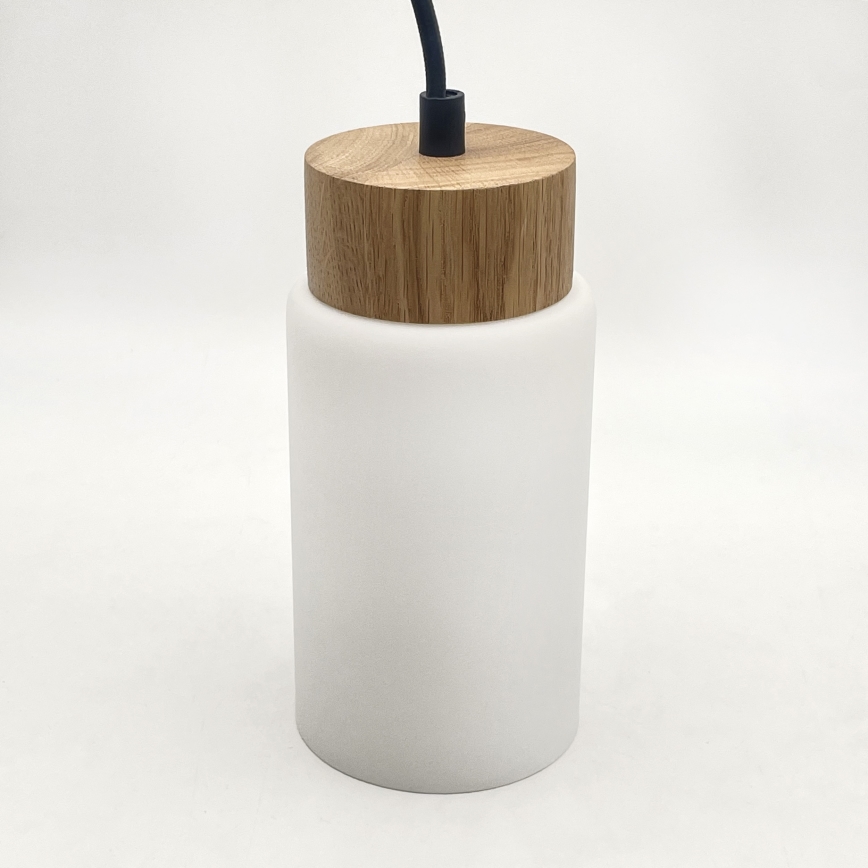 Підвісна люстра на тросі MARKUS 4xE27/15W/230V чорна/дуб