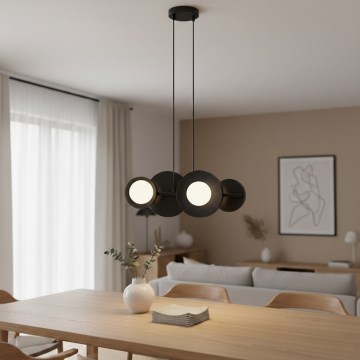 Підвісна люстра на тросі MODEL 4xG9/8W/230V чорна