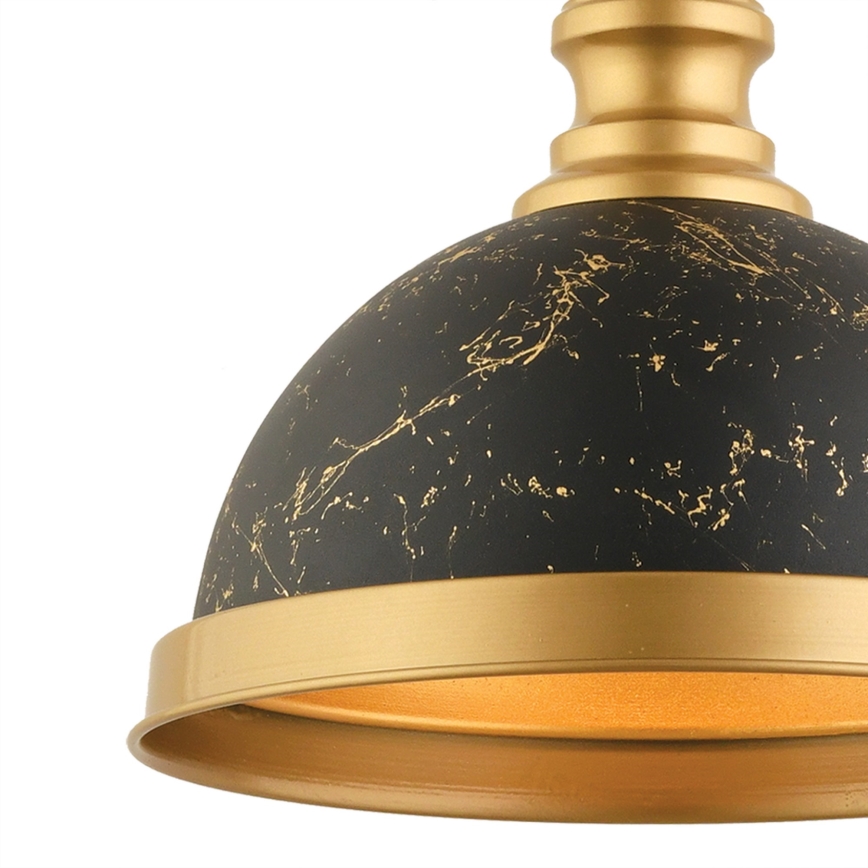 Підвісна люстра на тросі MONZA 1xE27/40W/230V Ø 29 см чорна/бронзова