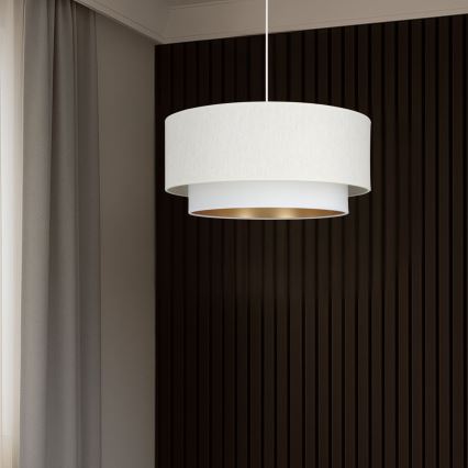 Підвісна люстра на тросі NATIA 1xE27/60W/230V, діаметр 45 см, біла