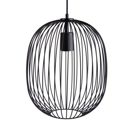 Підвісна люстра на тросі OVELLA 1xE27/15W/230V, діаметр 34 см, чорна