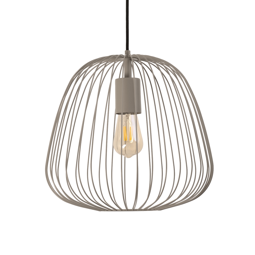 Підвісна люстра на тросі OVELLA 1xE27/15W/230V, діаметр 36 см, бежева
