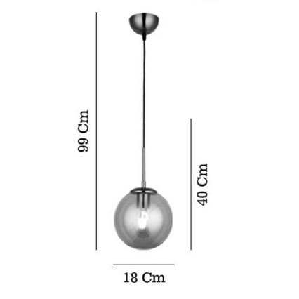 Підвісна люстра на тросі POLINO 1xE27/40W/230V бронзова