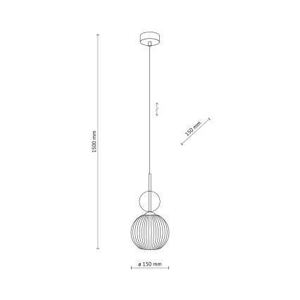 Підвісна люстра на тросі SOPHIA 1xE14/10W/230V чорна/димчасто-бежева