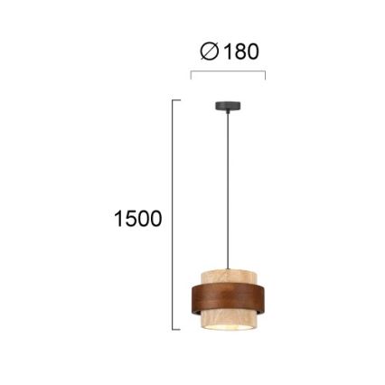 Підвісна люстра на тросі SUSAN 1xGX53/15W/230V коричнева/бежева