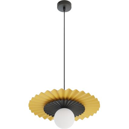 Підвісна люстра на тросі UMBRA 1xG9/8W/230V чорна/оранжева
