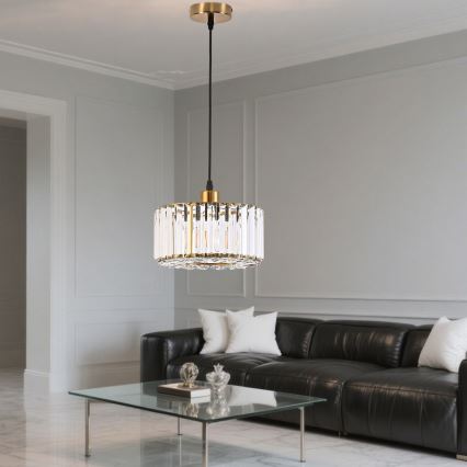 Підвісна люстра на тросі VETRO 1xE27/60W/230V, золота