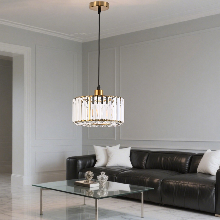 Підвісна люстра на тросі VETRO 1xE27/60W/230V, золота