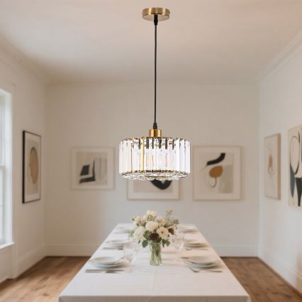 Підвісна люстра на тросі VETRO 1xE27/60W/230V, золота