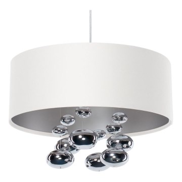 Підвісна люстра на кабелі BUBBLE 1xE27/60W/230V, діаметр 40 см, біла
