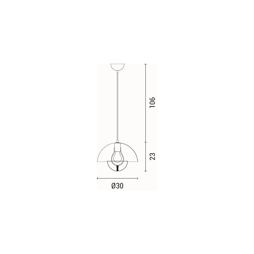 Підвісна люстра на кабелі JARDEN 1xE27/15W/230V коричнева