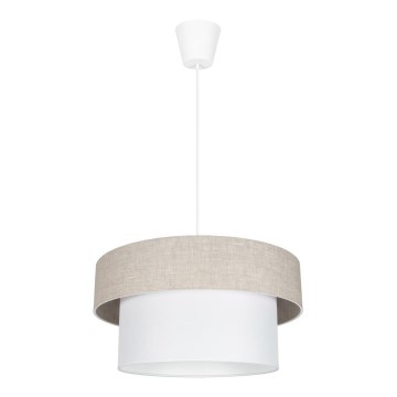 Підвісна люстра NATA 1xE27/60W/230V бежевий