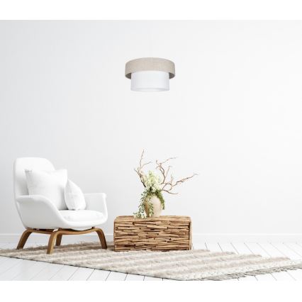Підвісна люстра NATA 1xE27/60W/230V бежевий