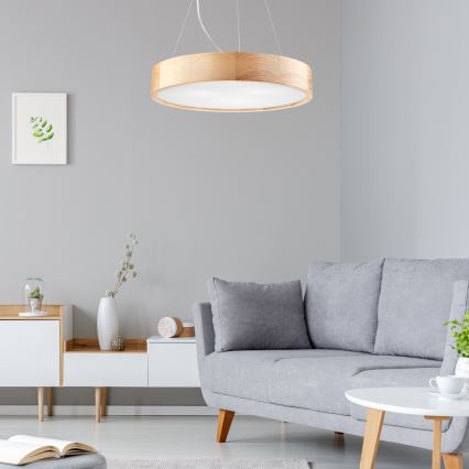 Підвісна люстра NATURAL 3xE27/60W/230V ø 47 см сосна