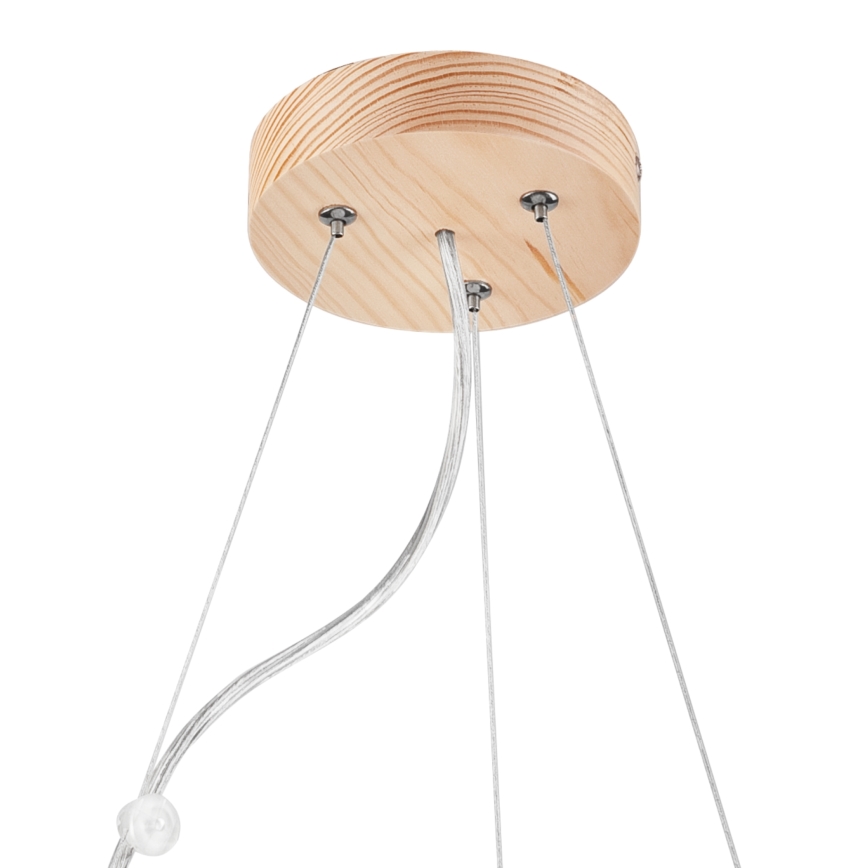 Підвісна люстра NATURAL 3xE27/60W/230V ø 47 см сосна