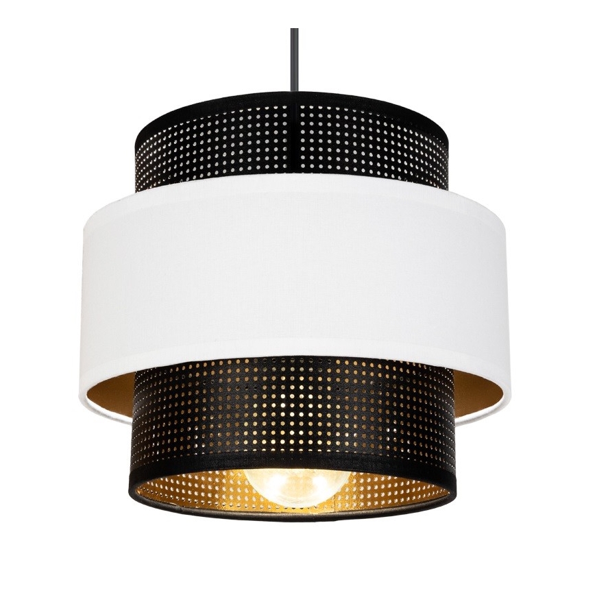 Підвісна люстра NESS 2xE27/60W/230V павук чорний/білий