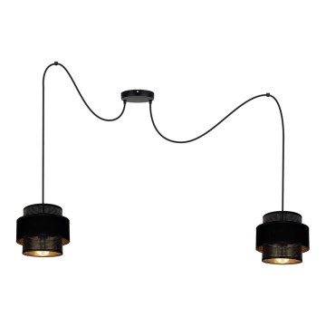 Підвісна люстра NESS 2xE27/60W/230V павук чорний