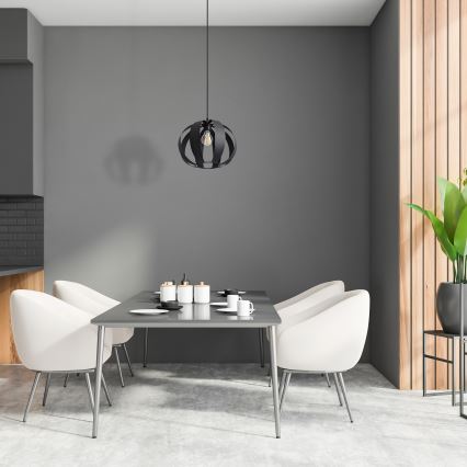 Підвісна люстра NEWTON 1xE27/15W/230V чорний