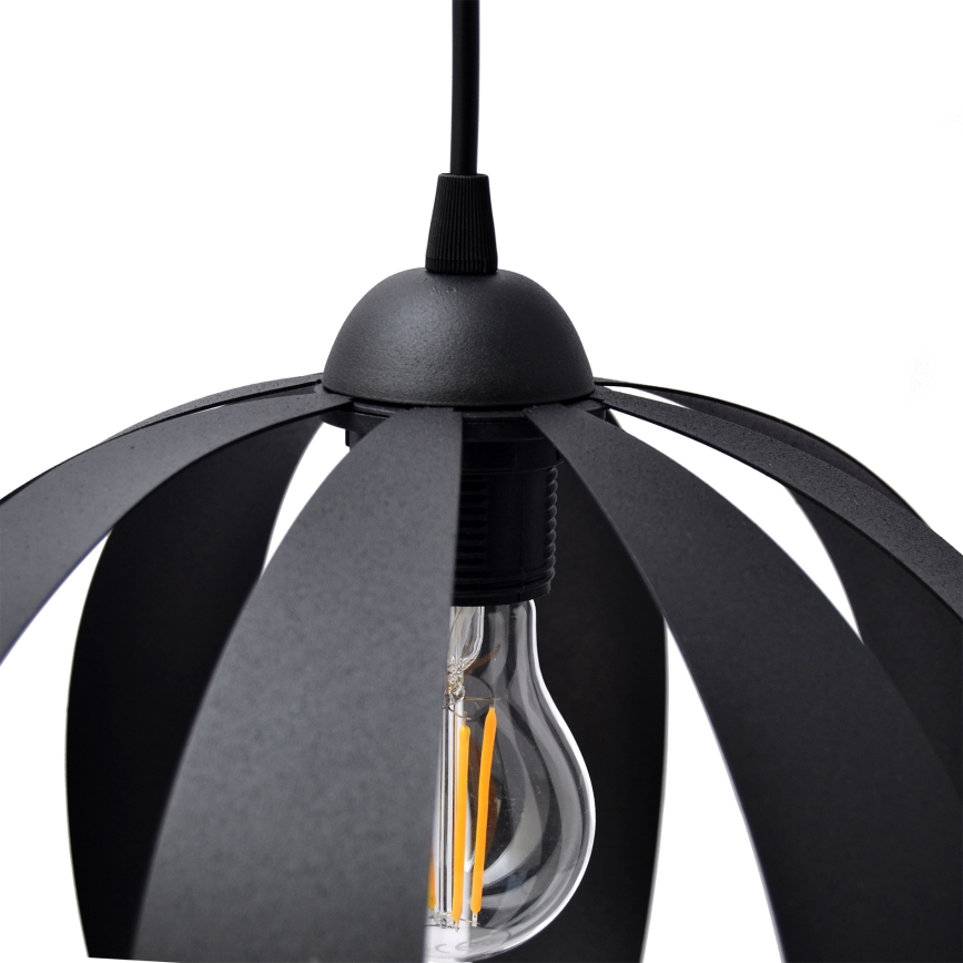 Підвісна люстра NEWTON 1xE27/15W/230V чорний