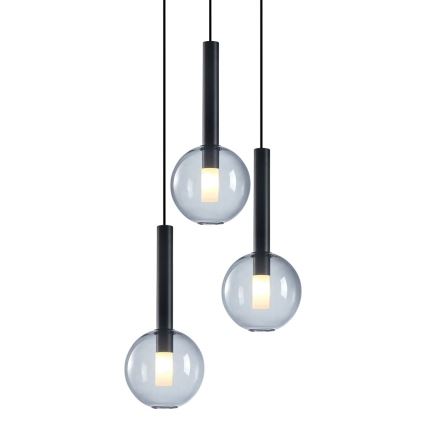 Підвісна люстра NIKO 3xG9/9W/230V чорний