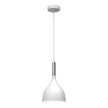 Підвісна люстра NOAK 1xE27/15W/230V білий/глянцевий хром