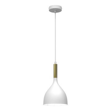 Підвісна люстра NOAK 1xE27/15W/230V білий/золотий