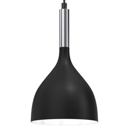 Підвісна люстра NOAK 1xE27/15W/230V чорний/глянцевий хром