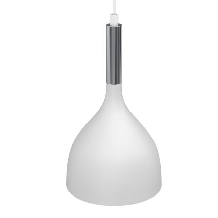 Підвісна люстра NOAK 2xE27/15W/230V білий/глянцевий хром