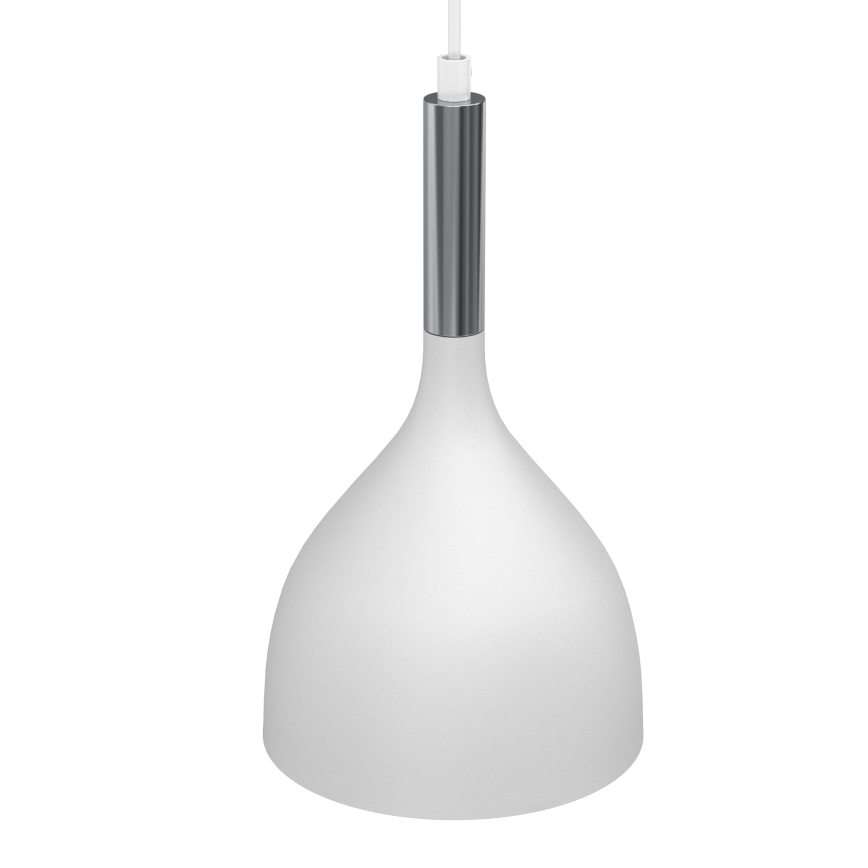 Підвісна люстра NOAK 2xE27/15W/230V білий/глянцевий хром