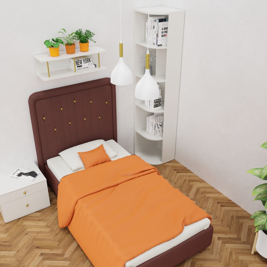 Підвісна люстра NOAK 2xE27/15W/230V білий/золотий